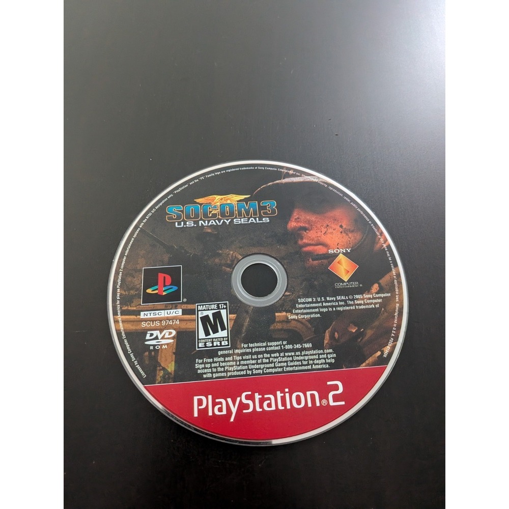 SOCOM 3 US NAVY SEALS Video Game PS2 Disc Only PlayStation 2
